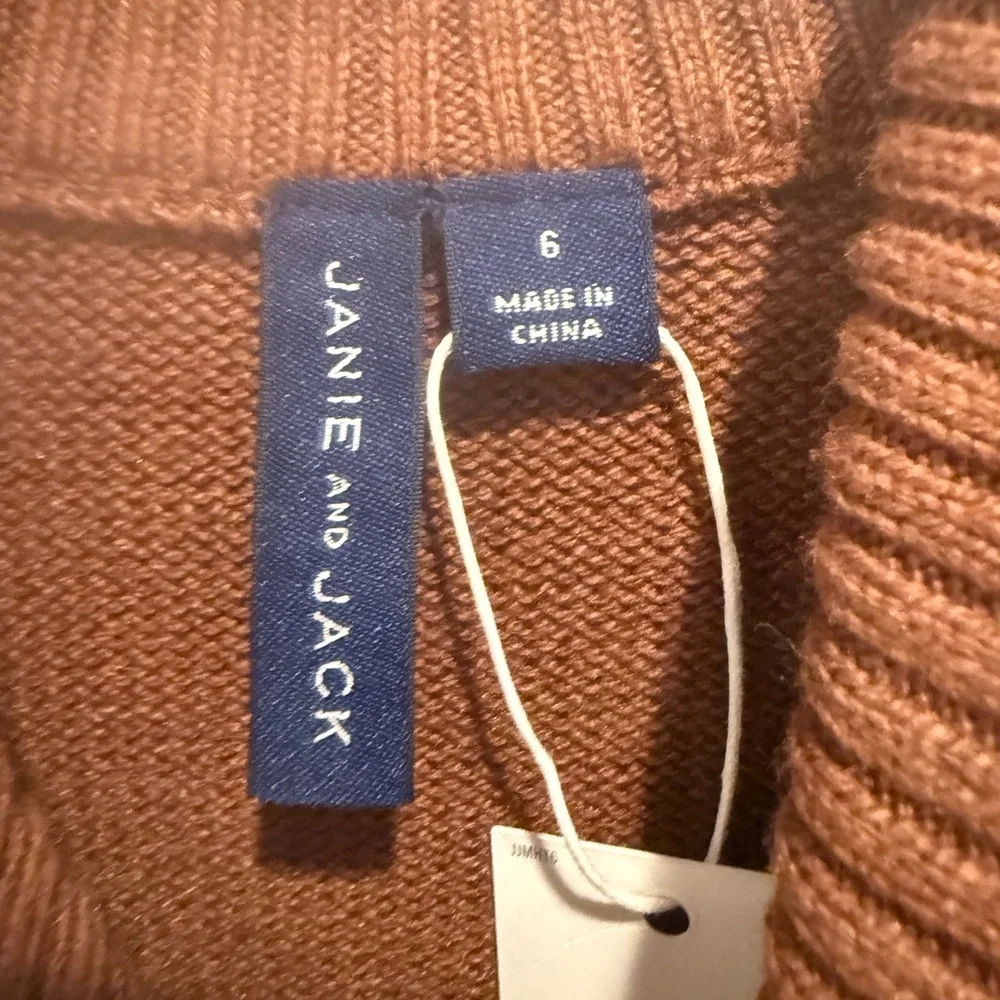 JANIE & JACK The Iconic Pumpkin Sweater Kid’s size 6‎ NWT